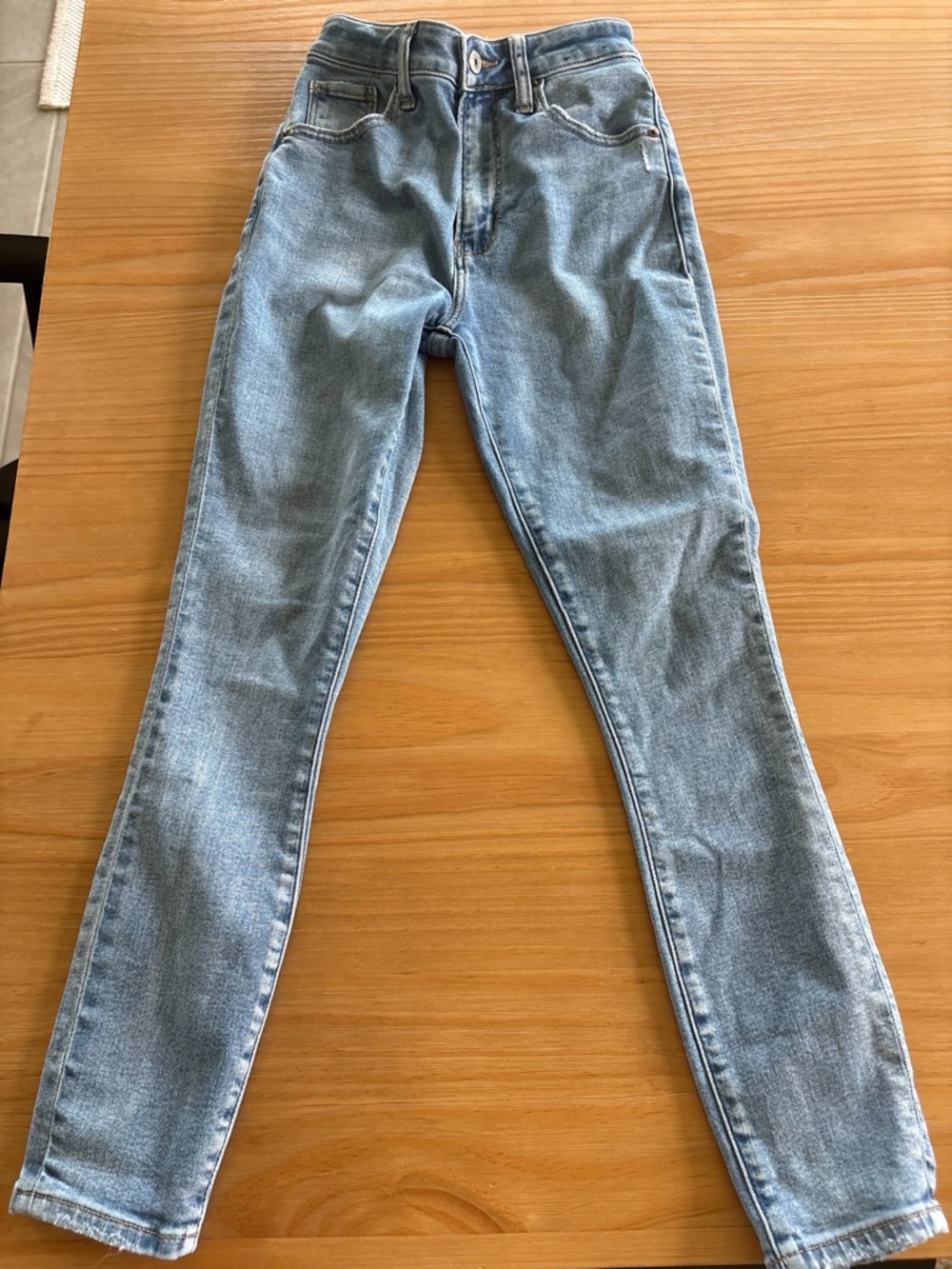 Abercrombie & Fitch Light Blue High-Rise Skinny Jeans